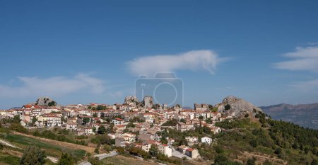 Photo for It is an Italian town of 732 inhabitants in the province of Isernia in Molise, famous for the Samnite Sanctuary. - Royalty Free Image