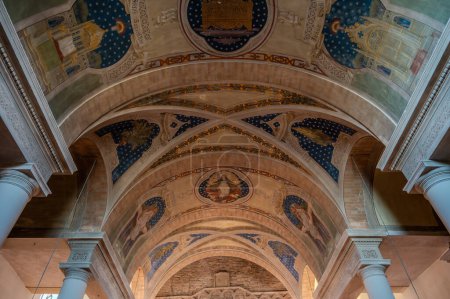Photo for Probably built in the 12th century, original frescoes from the 15th century are still clearly visible inside, while the vault was frescoed in the early 1900s. - Royalty Free Image