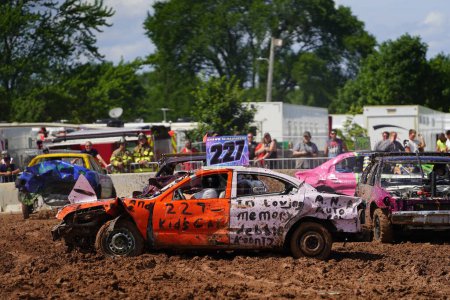 Photo for Hollywood Motorsports Entertainment held their annual Paws for the Cause Demolition Derby. - Royalty Free Image