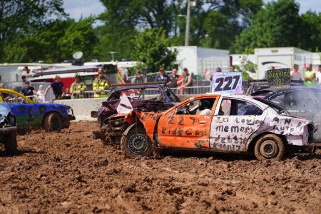 Photo for Hollywood Motorsports Entertainment held their annual Paws for the Cause Demolition Derby. - Royalty Free Image