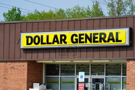 Photo for Mauston, Wisconsin USA - May 22nd, 2023: Dollar General convenience store servicing the community - Royalty Free Image