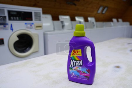 Photo for New Lisbon, Wisconsin USA - January 29th, 2023: 22 fl oz 15 loads tropical Passion Xtra Ultra laundry detergent. - Royalty Free Image