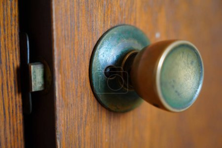 Photo for Old vintage interior door knob in Fond du Lac, Wisconsin - Royalty Free Image