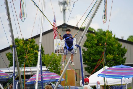 Foto de Elroy, Wisconsin, EE.UU. - 27 de junio de 2021: La ciudad de Elroy tuvo su carnaval anual en el condado de Juneau. - Imagen libre de derechos