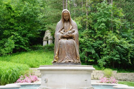 Photo for La Crosse, Wisconsin USA - July 2nd, 2022: Memorial to the unborn at Shrine of Our Lady of Guadalupe - Royalty Free Image