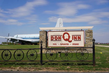 Photo for Dodgeville, Wisconsin USA - April 14th, 2023: Don Q Inn adult getaway motel resort. - Royalty Free Image