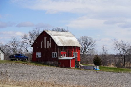 Photo for Red barn with blue sky - Royalty Free Image