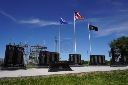 Photo for New Lisbon, Wisconsin USA - June 1st, 2022: Veteran memorial site honoring fallen soldiers. - Royalty Free Image