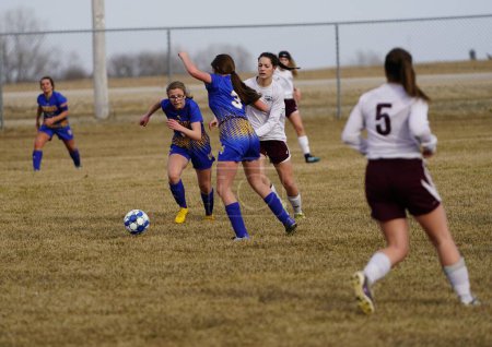 Photo for 28 march 2019 - Campbellsport High School (WI) Girls Varsity Soccer - Royalty Free Image