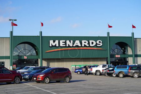Photo for Fond du Lac, Wisconsin USA - January 24th, 2023: Menards home improvement store outside parking lot. - Royalty Free Image