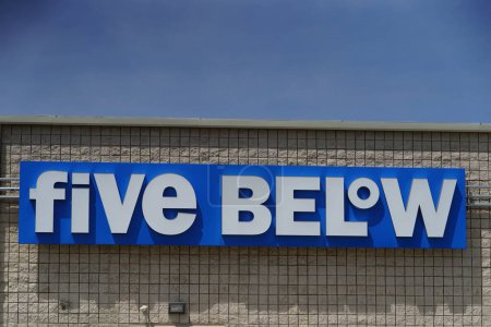 Photo for Madison, Wisconsin USA - May 15th, 2023: Five Below store sign on store building. - Royalty Free Image