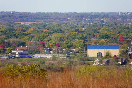 Téléchargez les photos : Vue panoramique du magnifique paysage automnal de l'Indiana - en image libre de droit