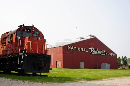 Foto de Green Bay, Wisconsin Estados Unidos - 25 de mayo de 2023: Museo Nacional del Ferrocarril en Green Bay, Wisconsin. - Imagen libre de derechos