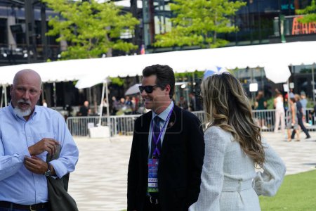 Photo for Milwaukee, Wisconsin USA - August 23rd, 2023: United States Representative of Florida Matt Gaetz showed up at the 2024 Republican Presidential Debate at Fiserv Forum to give interviews to the press. - Royalty Free Image
