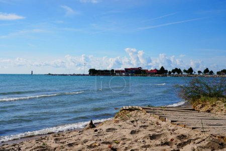 Foto de Playa costa al lago Michigan en Sheboygan, Wisconsin - Imagen libre de derechos