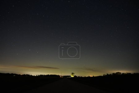 Photo for Night sky with stars and moon - Royalty Free Image
