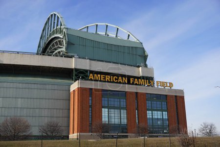 Photo for Milwaukee, Wisconsin USA - December 19th, 2022: American Family Field of Milwaukee Brewers Baseball team owned by American Family Insurance. - Royalty Free Image