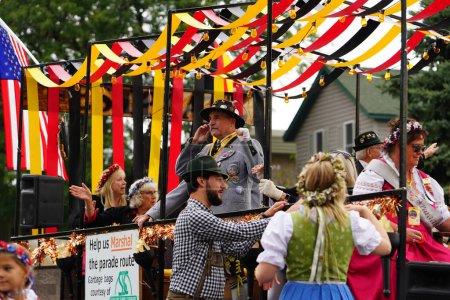 Photo for La Crosse, Wisconsin USA - October 1st, 2022: The community held a German fest parade during Oktoberfest. - Royalty Free Image