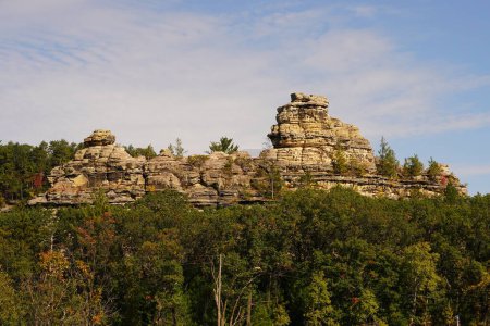 Photo for Rock formation on top a mountain near Camp Douglas, Wisconsin - Royalty Free Image
