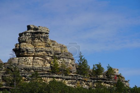 Photo for Rock formation on top a mountain near Camp Douglas, Wisconsin - Royalty Free Image