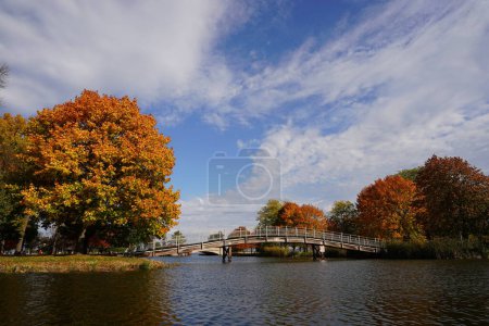 Photo for Fall autumn season at Fond du Lac Lakeside park. - Royalty Free Image