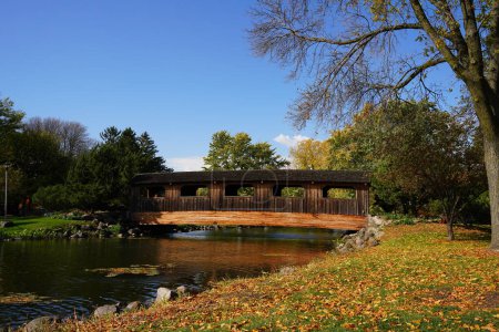 Photo for Fall autumn season at Fond du Lac Lakeside park. - Royalty Free Image