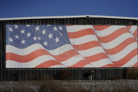 Téléchargez les photos : Drapeau des Etats-Unis sur bannière - en image libre de droit