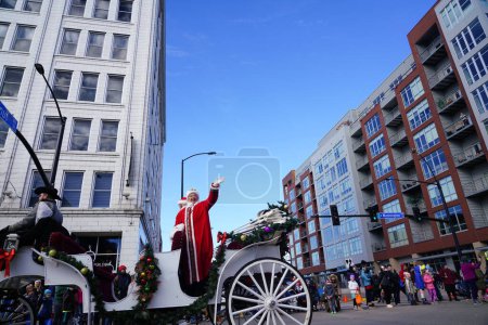 Photo for Green Bay, Wisconsin / USA - November 23rd, 2019: Green Bay, Wisconsin Community held their 36th Annual Prevea Green Bay Holiday Parade hosted by Downtown Green Bay. - Royalty Free Image