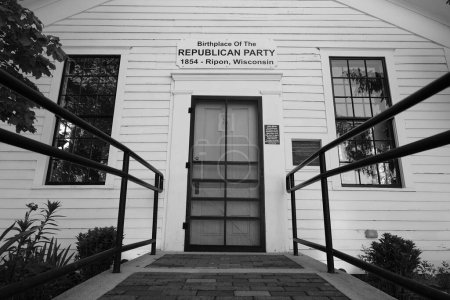 Photo for Ripon, Wisconsin USA - May 30th, 2021: Abandoned National Historical site of the Birthplace of the Republican Party in Ripon, Wisconsin during the summertime. - Royalty Free Image