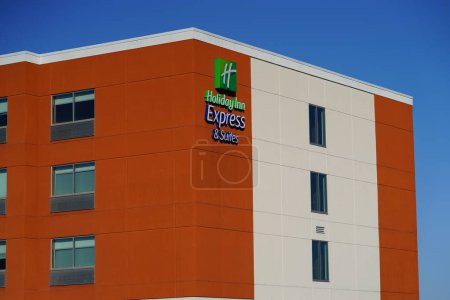 Photo for Fond du Lac, Wisconsin USA - April 25th, 2024: Holiday Inn Express and Suites hotel building. - Royalty Free Image
