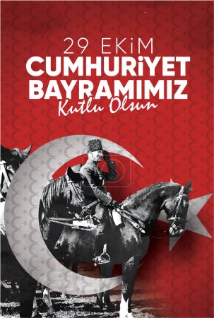 29 Ekim Cumhuriyet Bayrami Kutlu Olsun. Traducción: Feliz 29 de Octubre nuestro Día de la República.