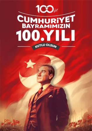 29 Ekim Cumhuriyet Bayram Kutlu Olsun. (Ankara, Turkiye) Traducción: Feliz 29 de Octubre nuestro Día de la República. (Ankara, Turquía)