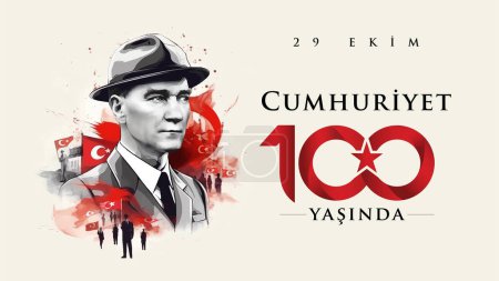 29 Ekim Cumhuriyet Bayram Kutlu Olsun. (Ankara, Turkiye) Traducción: Feliz 29 de Octubre nuestro Día de la República. (Ankara, Turquía)