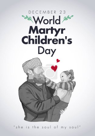 Illustration for World Martyr Children's Day December 23, free Palestine (the reem's day) - Royalty Free Image