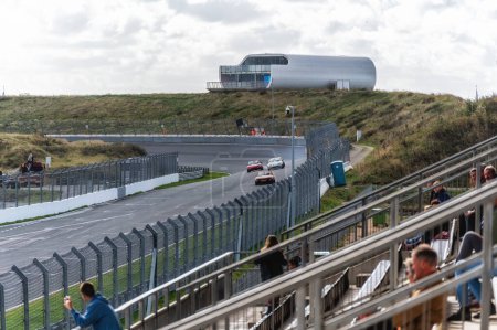 Photo for Zandvoort, Netherlands - 08 October 2022: racecars on track, race track, Circuit Zandvoort, province of North Holland, Netherlands, Europe, Zandvoort - Royalty Free Image