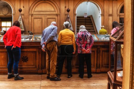 Photo for Haarlem, The Netherlands - 11 February 2023: Visitors at the Teylers Museum, open to the public since 1784. - Royalty Free Image