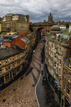 Photo for Newcastle-upon-Tyne as seen from above, England, UK - Royalty Free Image