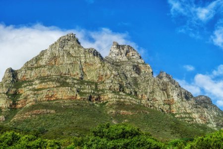 Photo for Table Mountain overlooks the city of Cape Town and is a famous landmark of South Africa - Royalty Free Image