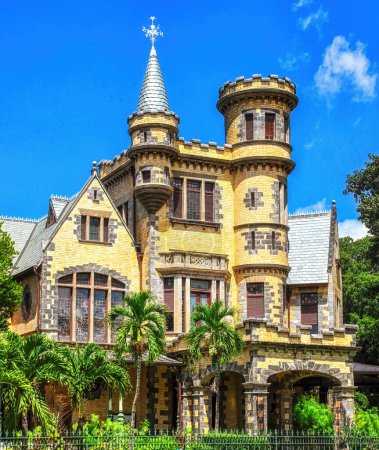 Photo for The Stollmeyer Castle also known as Killarney on Maraval Road, opposite the Queen's Park Savannah. It is one of the magnificent seven buildings. - Royalty Free Image