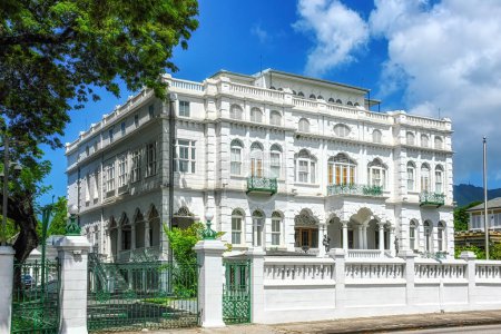 White Hall, office of the Prime Minister of Trinidad and Tobago, Port of Spain city, Caribbean. One of the Magnificent Seven, Whitehall, originally Rosenweg.