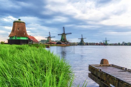 Windmühlen in Zaanse Schans, Zaandam, Nordholland, Niederlande