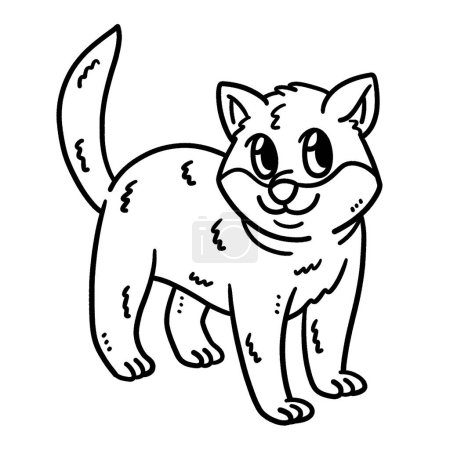 Illustration for A cute and funny coloring page of Baby Dog. Provides hours of coloring fun for children. Color, this page is very easy. Suitable for little kids and toddlers. - Royalty Free Image