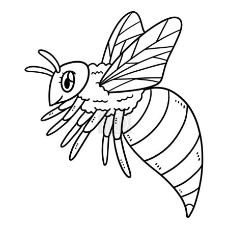 A cute and funny coloring page of Queen Bee. Provides hours of coloring fun for children. Color, this page is very easy. Suitable for little kids and toddlers.