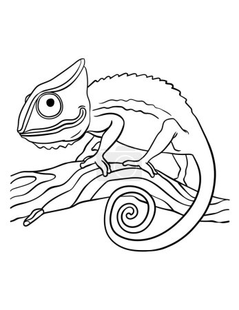 A cute and funny coloring page of Chameleons. Provides hours of coloring fun for children. Color, this page is very easy. Suitable for little kids and toddlers.