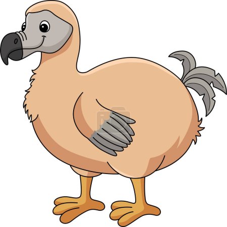 Illustration for This cartoon clipart shows a Dodo Animal illustration. - Royalty Free Image