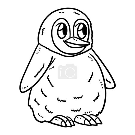 A cute and funny coloring page of a Baby Penguin. Provides hours of coloring fun for children. Color, this page is very easy. Suitable for little kids and toddlers.