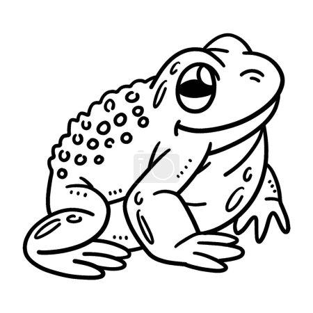 Téléchargez les illustrations : A cute and funny coloring page of a Baby Frog. Provides hours of coloring fun for children. Color, this page is very easy. Suitable for little kids and toddlers. - en licence libre de droit