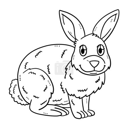 Téléchargez les illustrations : A cute and funny coloring page of a Mother Rabbit. Provides hours of coloring fun for children. Color, this page is very easy. Suitable for little kids and toddlers. - en licence libre de droit