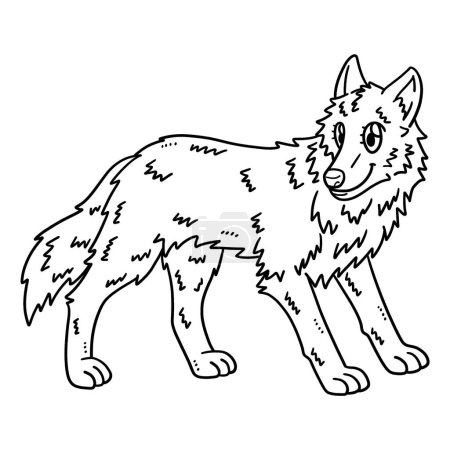 Téléchargez les illustrations : A cute and funny coloring page of a Mother Wolf. Provides hours of coloring fun for children. Color, this page is very easy. Suitable for little kids and toddlers. - en licence libre de droit
