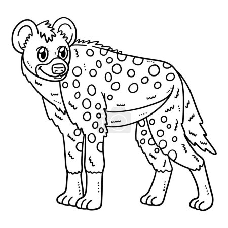 A cute and funny coloring page of a Mother Hyena. Provides hours of coloring fun for children. Color, this page is very easy. Suitable for little kids and toddlers.